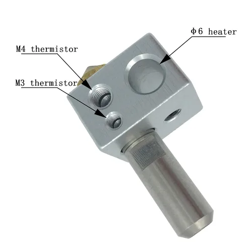 Miniatura 6 de MK10 Hotend Kit y calentador de cartucho de cerámica de 24 V 50 W para impresora 3D extrusora accesorios mejorados