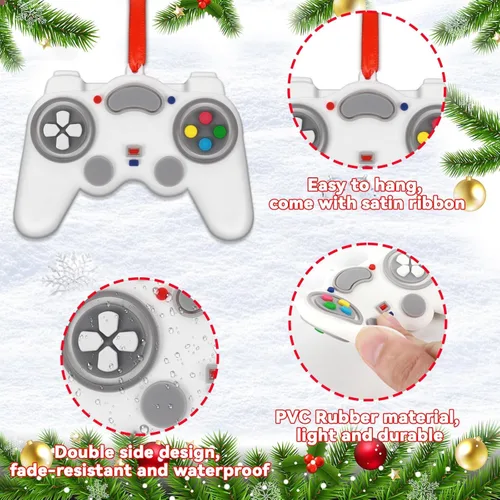 Miniatura 3 de 2025 Adornos de Navidad de videojuegos Adornos personalizados de controlador de videojuegos para amantes de los juegos, adorno de árbol de Navidad