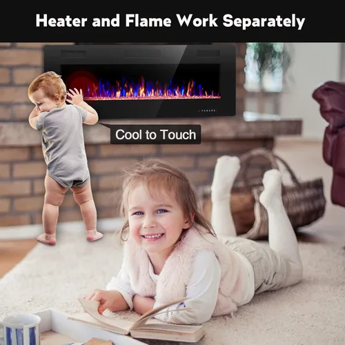 Miniatura 6 de R.W.FLAME - Chimenea empotrable ultrafina para pared (30 y 60 pulgadas)