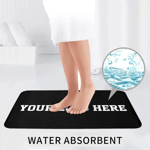 Miniatura 6 de Juego de 3 alfombras de baño personalizadas, diseño de tu foto, logotipo, texto, antideslizante, juego de alfombras de baño de 24 x 16 pulgadas