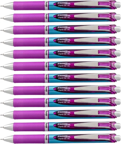 Miniatura 11 de Pentel EnerGel RTX - Bolígrafo de gel líquido retráctil, punta fina de 0.5 mm, punta de metal, tinta de colores surtidos, paquete de 5