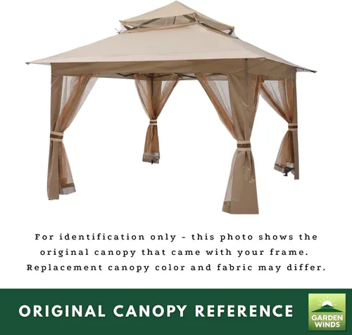 Miniatura 6 de Garden Winds Cubierta superior de repuesto de ajuste personalizado compatible con ABCCANOPY Y, MasterCanopy y Cooshade 13 x 13 pulgadas, tela Beige