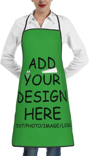 Miniatura 13 de Personalized Aprons For Women Men Custom Apron With Pockets Picture Text Logo