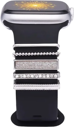 Miniatura 17 de Correas decorativas para anillo compatibles con correas de Apple Watch de 1.496 pulgadas, 1.575 pulgadas, 1.614 pulgadas, 1.654 pulgadas, 1.732