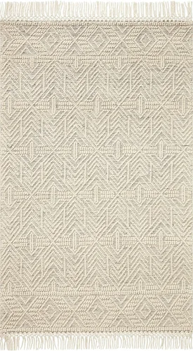 Loloi II Noelle Collection NOE-01 - Alfombra decorativa de 2 pies y 0 pulgadas x 5 pies, color marfil/negro