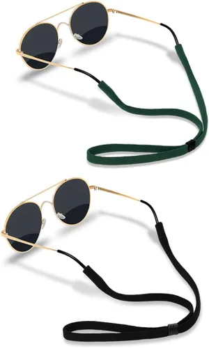 Miniatura 11 de Correa de gafas (2 piezas) Correa de gafas deportivas Retenedor ajustable de gafas de sol para hombres mujeres Paquete de 2 (negro)