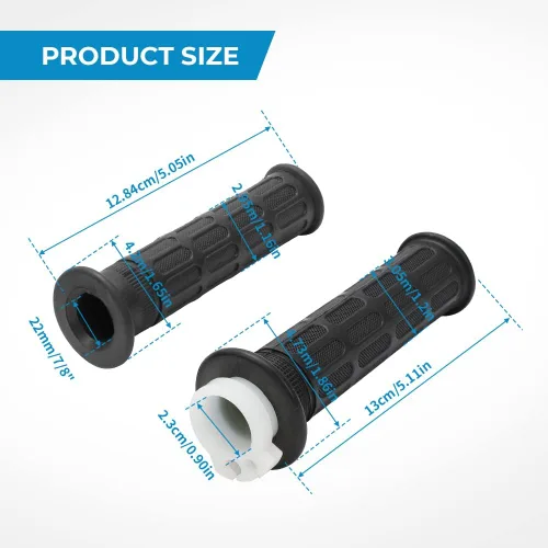 Miniatura 3 de Tubo de manguito de acelerador de agarre giratorio para manillar de 7/8 pulgadas para Honda CB350 CB 360 450 500 550 650 750 GL1000, 0.866 in agarre