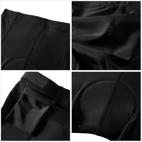 Miniatura 3 de KID1234 Pantalones de ciclismo para niños, pantalones cortos acolchados 3D, pantalones cortos de ciclismo para niñas, pantalones cortos negros