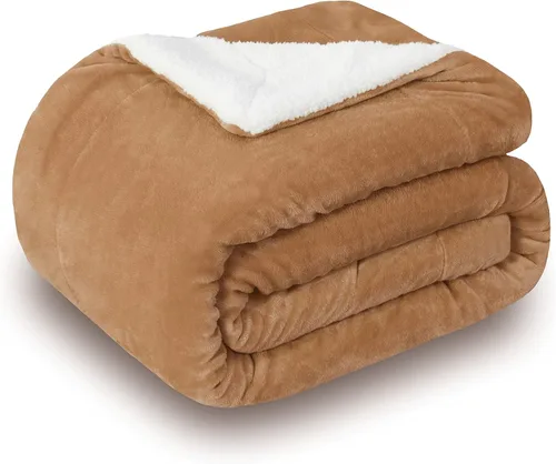 Miniatura 12 de SOCHOW Manta de forro polar Sherpa de doble cara, súper suave, lujosa manta de felpa, tamaño queen, 228.6 x 228.6 cm, gris