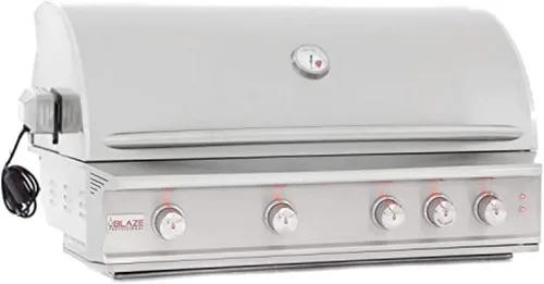 Blaze Professional LUX - Parrilla de gas natural integrada de 3 quemadores de 34 pulgadas | Barbacoa de acero inoxidable al aire libre con quemador
