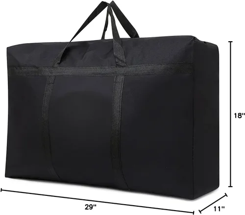 Miniatura 7 de Bolsas de almacenamiento multiuso extragrandes resistentes, bolsas de viaje para ahorrar espacio, para mudanzas (Negro, 100L)