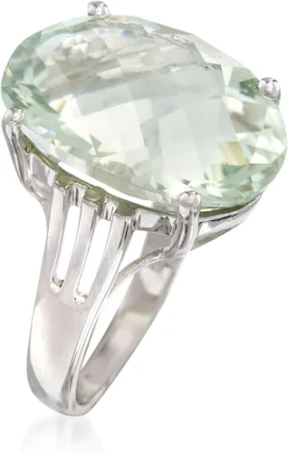 Miniatura 3 de Ross-Simons Anillo Prasiolita de 14.00 Quilates en Plata de Ley