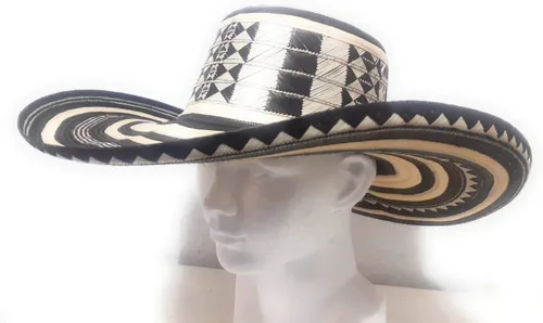 Miniatura 2 de col-p Sombrero Colombiano Sombrero Sinuano 19 Vueltas Vueltas Hecho por Artesanos Colombianos Blanco, Blanco
