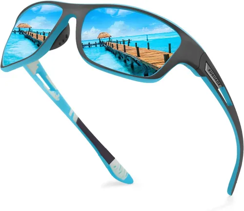 Miniatura 12 de KUGUAOK Gafas de sol deportivas polarizadas para hombres, para conducir, ciclismo, pesca, gafas de sol 100% con protección UV