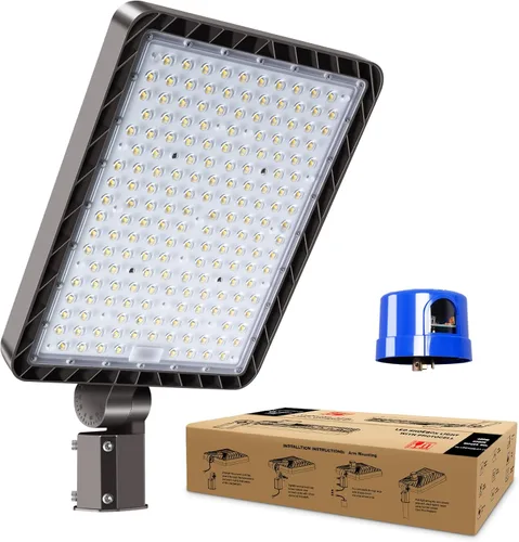 Miniatura 13 de 240 W LED estacionamiento luz muñón montaje atardecer a amanecer 5000K LED estacionamiento luces al aire libre área comercial seguridad IP65