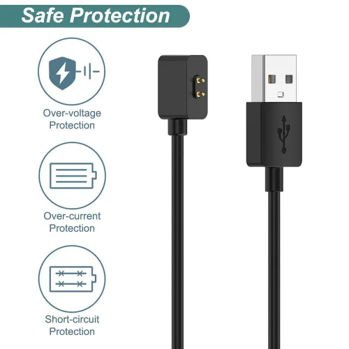 Miniatura 4 de Kissmart Cargador para Xiaomi Mi Band 8/9/10, cable de carga USB de repuesto para Mi Band 8/9/10 Fitness Tracker (paquete de 2, 2 pies/23.6 in)