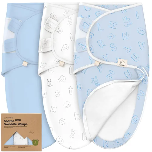 Saco de dormir para bebé con cremallera - Paquete de 3 mantas envolventes para recién nacidos de 0 a 3 meses, bebé, niña, niño, saco de dormir suave