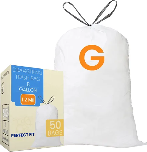 Miniatura 16 de Code H - Bolsas de basura resistentes con cordón de 8 a 9 galones compatibles con simplehuman Code H - Bolsas de basura de 8-9 galones