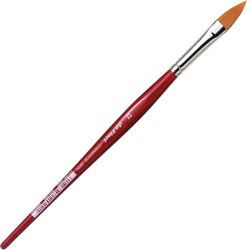 Miniatura 96 de da Vinci Watercolor Series 5580 CosmoTop Spin Pincel de Pintura, Redondo Sintético con Mango Rojo