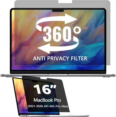 Miniatura 11 de Paquete de 2 pantallas magnéticas colgantes de privacidad para computadora de 27 pulgadas para monitor de pantalla ancha de 16:9, pantalla