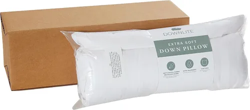 Miniatura 5 de DOWNLITE Almohada extra fina, plana y suave para personas que duermen boca abajo (hipoalergénica) (King)
