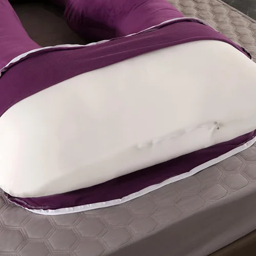 Miniatura 9 de BATTOP Almohadas de embarazo para dormir, almohada de cuerpo completo para mujeres embarazadas con funda extraíble, soporte para espalda, caderas