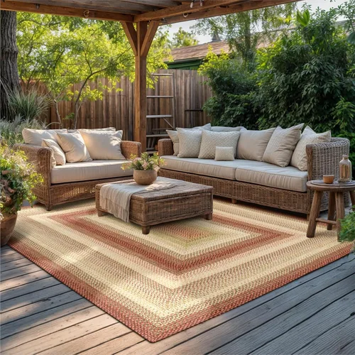 Miniatura 171 de Alfombra ovalada trenzada gris humo de 20 x 30 pulgadas, lavable para interiores y exteriores, decoración campestre para cocinas y entradas