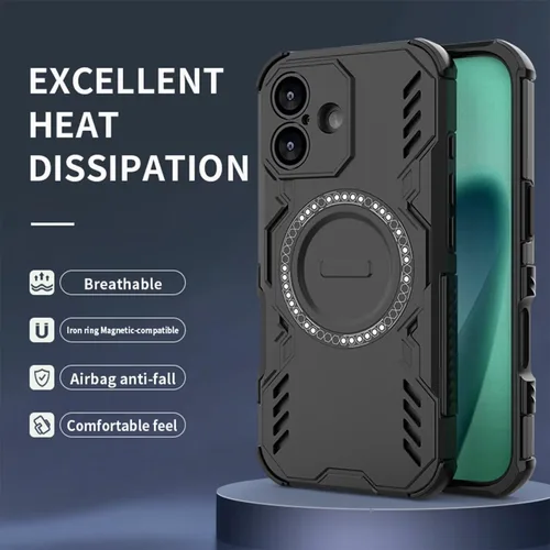 Miniatura 3 de Diseño de funda de teléfono para Redmi Note 12 Pro 5G (6.67 pulgadas), funda a prueba de golpes con anillo magnético, color negro