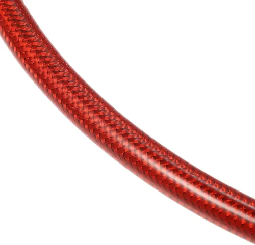 Miniatura 7 de X AUTOHAUX 25.6 in 25.59" Longitud 0.394 in ID motocicleta hidráulico freno manguera tubo tubo 28° 0° acero inoxidable trenzado cable para ATV