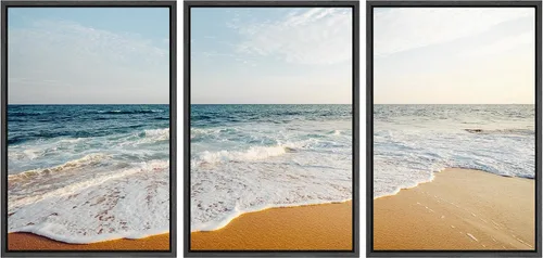 Miniatura 69 de Ashbrook Set de Arte de Pared en Lienzo Enmarcado, Naturaleza, Horizonte de Playa Nebulosa, Ilustraciones de Área Silvestre, Bellas Artes, Paisaje