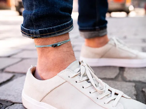 Miniatura 40 de Made by Nami Surfer Anklet with Snap Hook Clasp Waterproof & Adjustable Thin String Ankle Bracelets for Women and Men Handmade Jewelry for Beach and