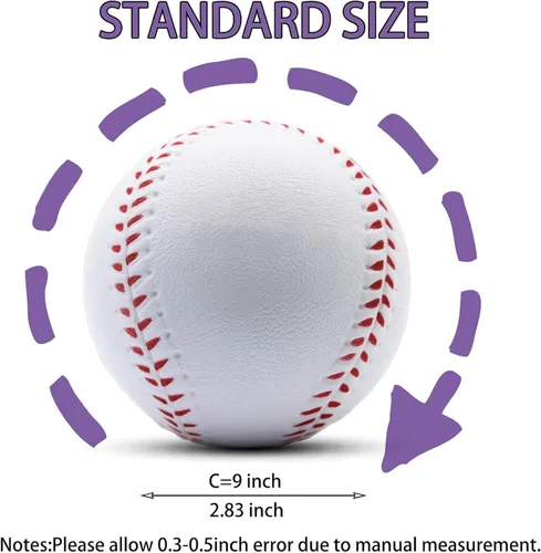 Miniatura 2 de Magicorange Béisbol, Bolas de Espuma para Entrenamiento de Béisbol Bolas de Práctica sin Marcado para Golpear, Lanzamiento Suave, Bateo, Campo