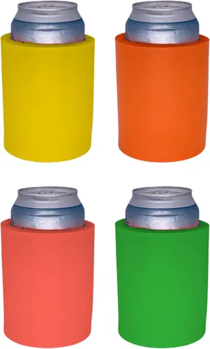 Miniatura 21 de Enfriador de latas de espuma gruesa en blanco de la vieja escuela