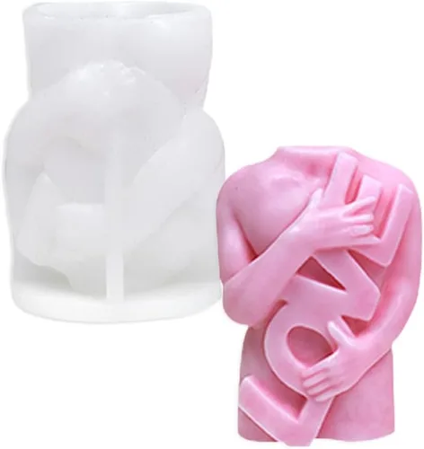 Tone Fun Amor - Moldes de silicona con forma de cuerpo humano para hacer velas, resina, velas de aromaterapia, jabón de cera hecho a mano,