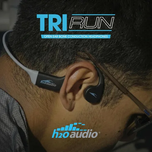 Miniatura 7 de H2O Audio TRI Run Auriculares de conducción ósea abierta. Auriculares multideportivos a prueba de sudor para correr, ciclismo y remo. Auriculares