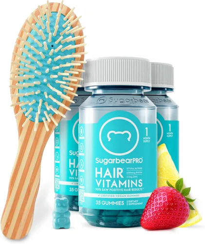 Miniatura 11 de Sugarbear Hair - Gomitas de vitamina para el cabello, suministro de 2 meses, biotina de fuerza extra 6000mcg, crecimiento para hombres y mujeres