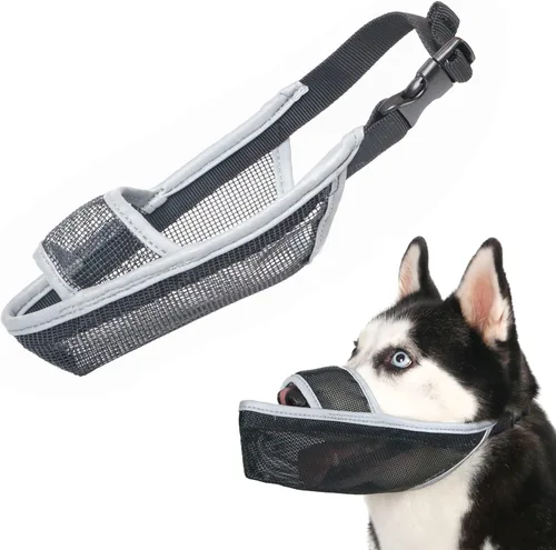 Miniatura 12 de Crazy Felix - Bozal de nailon para perros pequeños, medianos y grandes Dachshund Beagle Poodle Labrador; protector de boca para mascotas de malla