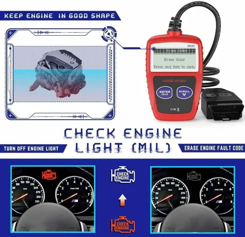 Miniatura 3 de Escáner CAN OBD2 MS309 Escáner automotriz Herramienta de diagnóstico del motor EOBD Lector de código de motor de verificación de automóvil