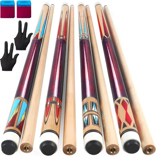 Miniatura 12 de Pool Cues Stick,3 in 1 Adjustable Maple Pool Cue Stick Sets Cue Sticks 58 inch Pool Cues Adult Canadian Maple Wood Billiard Stick with Carry Case