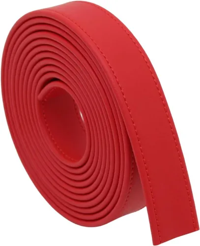 Miniatura 14 de lalatia Correas de cuero sintético cosidas para manualidades, tiras de cuero con costuras de 1/2 pulgada de ancho, 2 yardas de largo, color negro