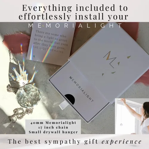 Miniatura 4 de Memorialight Regalo de Duelo Moderno, Adorno de Cristal de 40mm Arcoíris, Regalos Conmemorativos Únicos para la Pérdida de la Familia, Seres