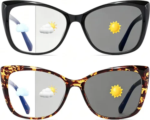 Miniatura 11 de Paquete de 4 lentes de lectura de ojo de gato de gran tamaño para mujer, ligeros marcos grandes, lectores de moda +1.50 Paquete de 4
