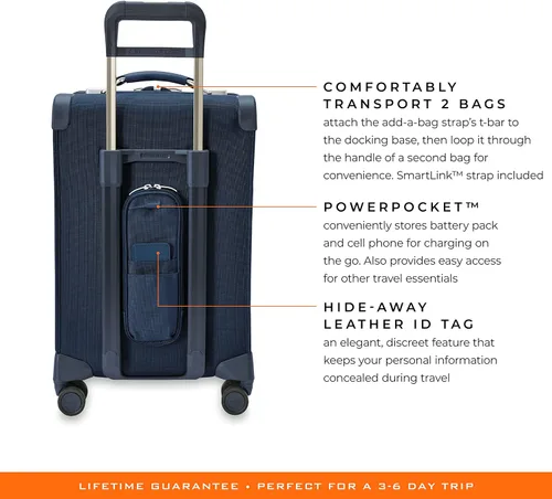 Miniatura 7 de Briggs & Riley Spinner, Azul Marino, 22-inch Baseline Essential Carry-On, Briggs & Riley Spinners de línea base