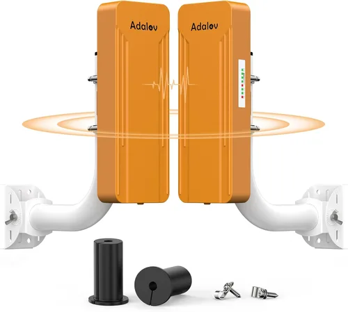 Puente inalámbrico de doble banda CPE469 con soportes de montaje, puente WiFi Gigabit de largo alcance de 3KM, puente Ethernet inalámbrico al aire