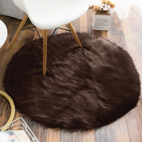 Miniatura 62 de Carvapet - Tapete suave de cuero sintético de oveja, lanudo y lujoso, grande (para decorar habitación), lado de la cama, dormitorio, sala de estar