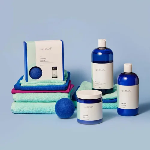 Miniatura 7 de Kit de bolas secantes Capri Blue Volcano – Incluye 3 bolas secantes 100% de lana + 1 aceite aromático para lavandería Volcano – Bolas secantes