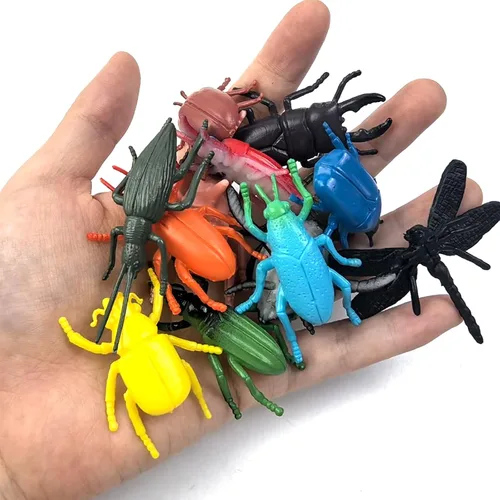 Miniatura 5 de YOOHUA 48 piezas de minijuguetes de insectos falsos de plástico para niños pequeños, regalos de fiesta de cumpleaños de Halloween, regalos de Pascua