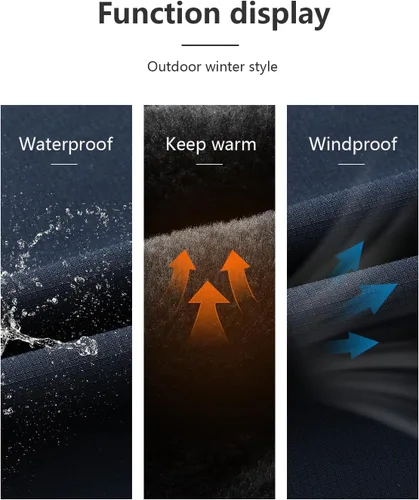 Miniatura 4 de Chaqueta de esquí impermeable y resistente al viento para hombre, abrigo de invierno con múltiples bolsillos, adecuada para el exterior
