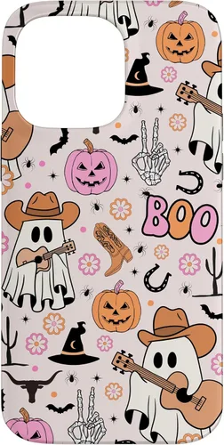 Miniatura 21 de Spooky Ghost Cowboy Cute Halloween Boo Western Retro Pastel Case for iPhone 17