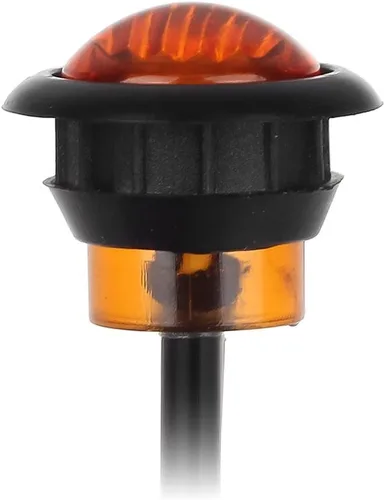 Miniatura 7 de Partsam 10 luces de marcador LED ámbar redondas de 3/4 pulgadas, luces de señal de giro de 3 cables para camioneta remolque, sellado impermeable